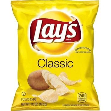 Lays Chips, 45Gm, Salt, 50 Pieces Per Carton